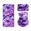 SMEHCF Novelty Seamless Bandana Balaclava Face Cover Mask Shield Neck Gaiter Reusable Breathable Dustproof Windproof Unisex Purple Camo Camouflage view 1
