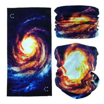 SMEHCF Novelty Seamless Bandana Balaclava Face Cover Mask Shield Neck Gaiter Reusable Breathable Dustproof Windproof Unisex Galaxy Star Milkway Universe Outer Space Supernova White Dwarf Yellow