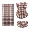 SMEHCF Novelty Seamless Bandana Balaclava Face Cover Mask Shield Neck Gaiter Reusable Breathable Dustproof Windproof Unisex Beige Plaid view 1