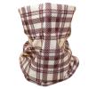 SMEHCF Novelty Seamless Bandana Balaclava Face Cover Mask Shield Neck Gaiter Reusable Breathable Dustproof Windproof Unisex Beige Plaid view 2