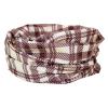 SMEHCF Novelty Seamless Bandana Balaclava Face Cover Mask Shield Neck Gaiter Reusable Breathable Dustproof Windproof Unisex Beige Plaid view 3