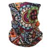SMEHCF Novelty Seamless Bandana Balaclava Face Cover Mask Shield Neck Gaiter Reusable Breathable Dustproof Windproof Unisex Gothic Flower Round Pattern view 2