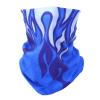 SMEHCF Novelty Seamless Bandana Balaclava Face Cover Mask Shield Neck Gaiter Reusable Breathable Dustproof Windproof Unisex Blue Flame Fire view 3