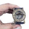 Brass Sundial Compass with Leather Strap - Best Gift for Men Women view 3
