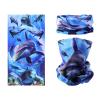 SMEHCF Novelty Seamless Bandana Balaclava Face Cover Mask Shield Neck Gaiter Reusable Breathable Dustproof Windproof Unisex Ocean Marine Life Dolphin view 1