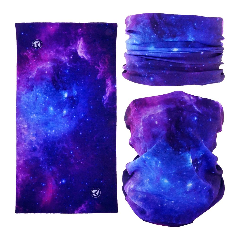 SMEHCF Novelty Seamless Bandana Balaclava Face Cover Mask Shield Neck Gaiter Reusable Breathable Dustproof Windproof Unisex Nebula Milkway Galaxy Star Universe Outer Space Supernova Purple