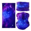 SMEHCF Novelty Seamless Bandana Balaclava Face Cover Mask Shield Neck Gaiter Reusable Breathable Dustproof Windproof Unisex Nebula Milkway Galaxy Star Universe Outer Space Supernova Purple view 1