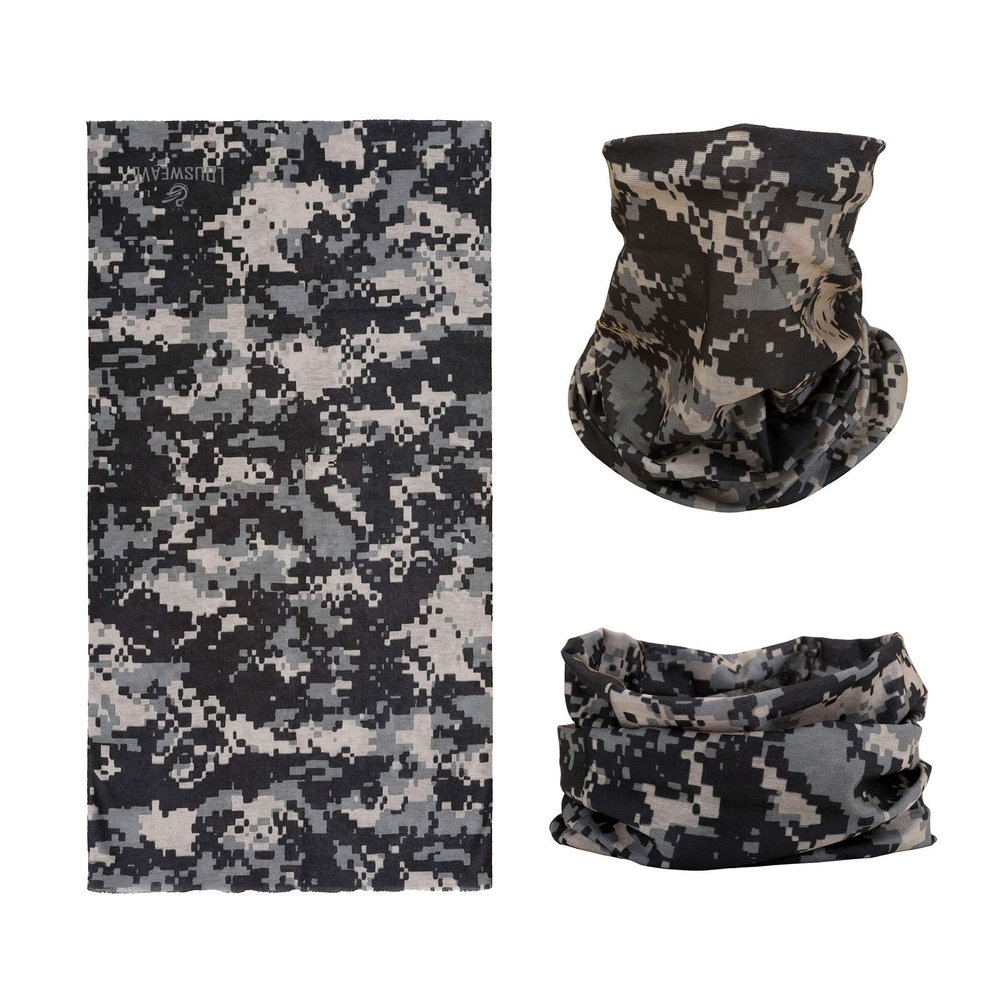SMEHCF Novelty Seamless Bandana Balaclava Face Cover Mask Shield Neck Gaiter Reusable Breathable Dustproof Windproof Unisex Digital City Camo Camouflage