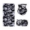 SMEHCF Novelty Seamless Bandana Balaclava Face Cover Mask Shield Neck Gaiter Reusable Breathable Dustproof Windproof Unisex Snow Land Camo Camouflage view 1