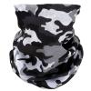 SMEHCF Novelty Seamless Bandana Balaclava Face Cover Mask Shield Neck Gaiter Reusable Breathable Dustproof Windproof Unisex Snow Land Camo Camouflage view 2