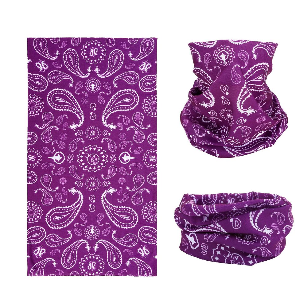 SMEHCF Novelty Seamless Bandana Balaclava Face Cover Mask Shield Neck Gaiter Reusable Breathable Dustproof Windproof Unisex Purple Konjac Flower
