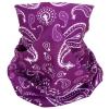 SMEHCF Novelty Seamless Bandana Balaclava Face Cover Mask Shield Neck Gaiter Reusable Breathable Dustproof Windproof Unisex Purple Konjac Flower view 2