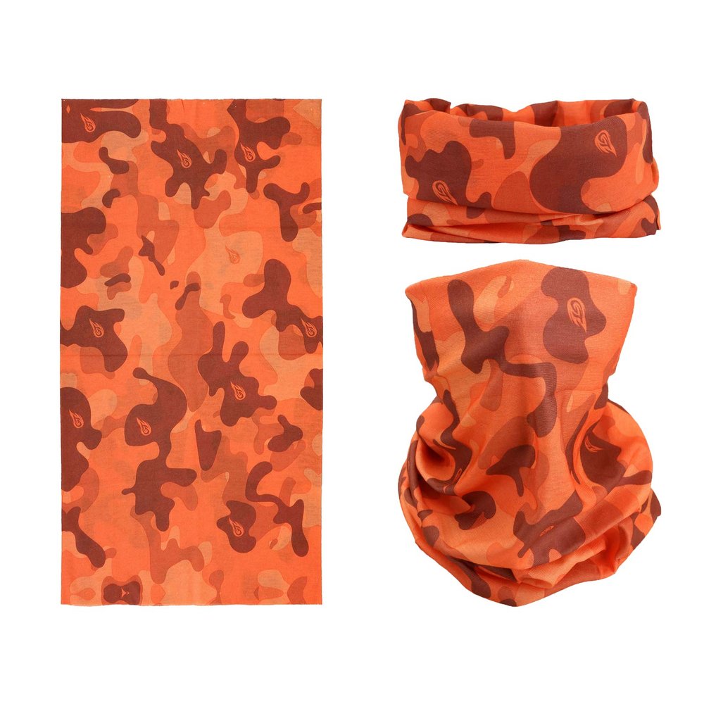 SMEHCF Novelty Seamless Bandana Balaclava Face Cover Mask Shield Neck Gaiter Reusable Breathable Dustproof Windproof Unisex Orange Camo Camouflage