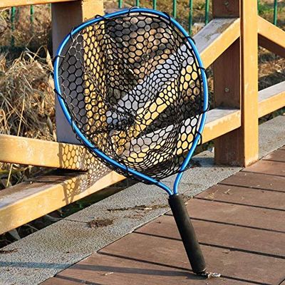 Rudder Fly Fishing Landing Net Mesh Trout Catch and Release Net Light Weight (Circle)