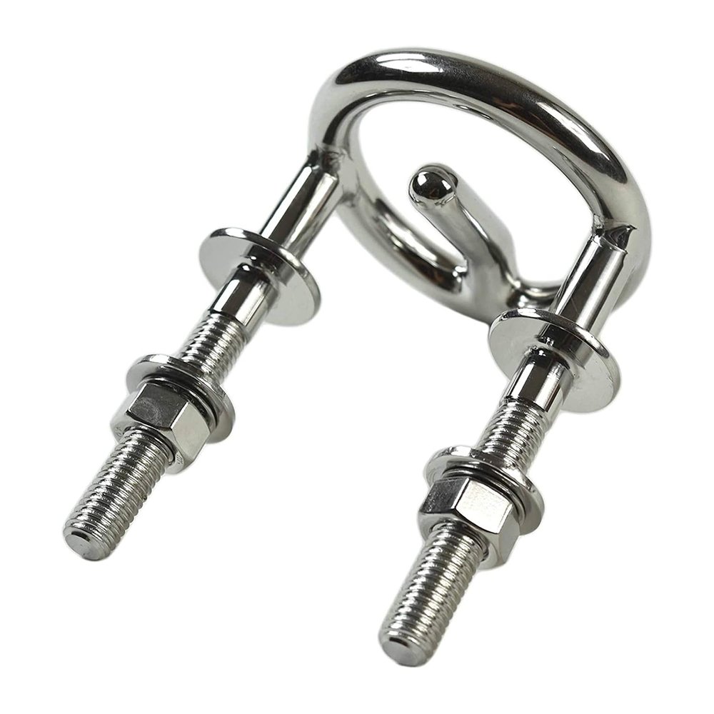 MARINE CITY Transom Mount Ski Tow Hook, Premium 316 Stainless Steel, 2.5 Inch Thread Length, Corrosion-Resistant, Ideal for Boats, Marines, Yachts, Sport Accessories