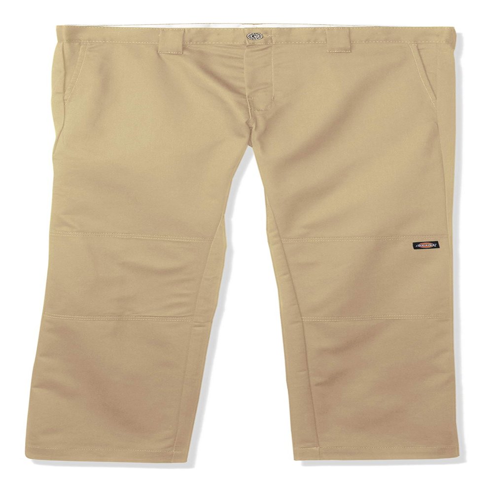 Dickies Boys Skinny Straight Double Knee Pant - Stretch School Uniform Trousers with Reinforced Knees & Adjustable Waist, Desert Sand, 4