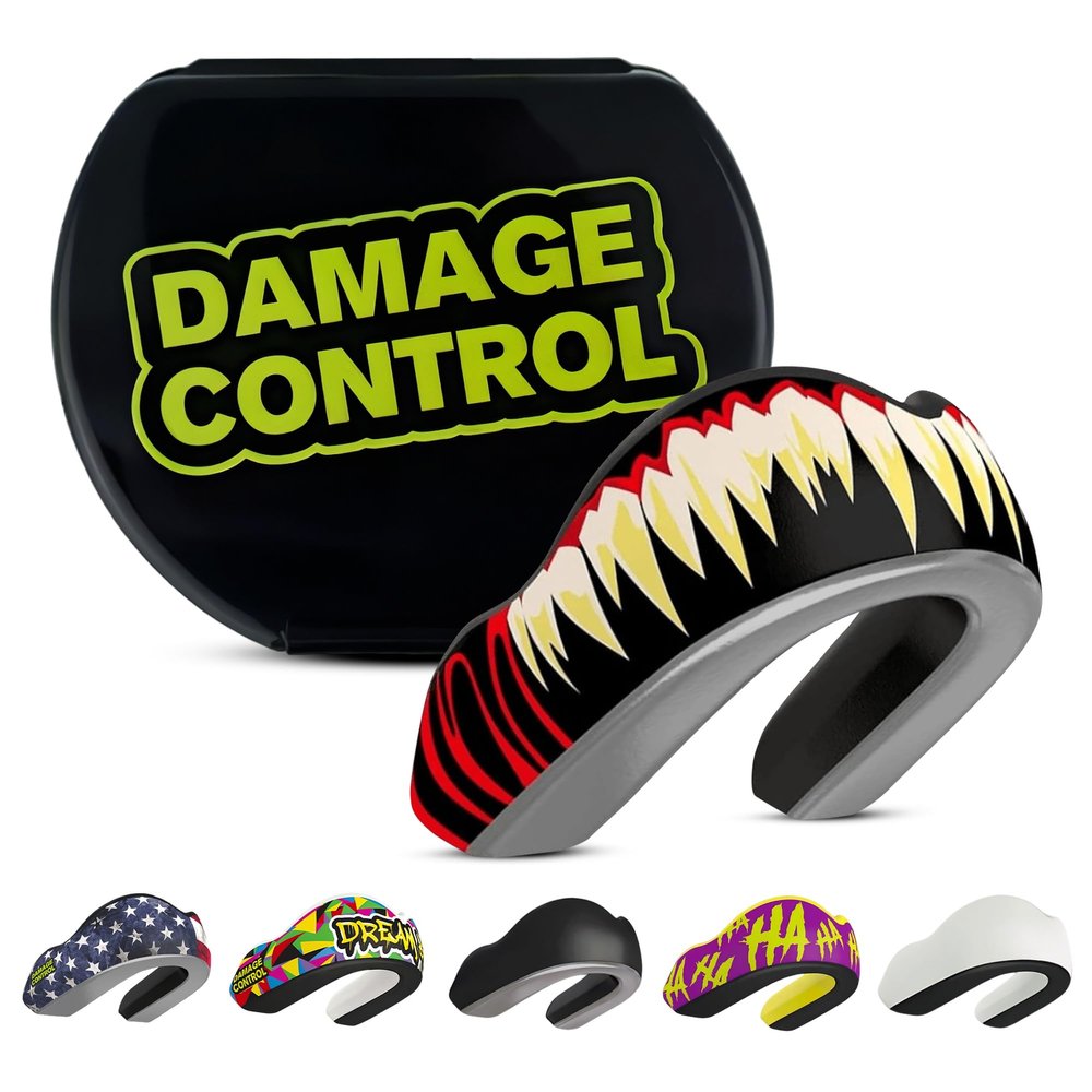 DAMAGE CONTROL Extreme Impact Mouth Guard  Sports Mouthguard for Boxing, MMA, BJJ, Hockey, Rugby, Lacrosse, & More  Mouthpiece for Teeth & Jaw Protection, for Youth & Adults (Youth, SymBite)