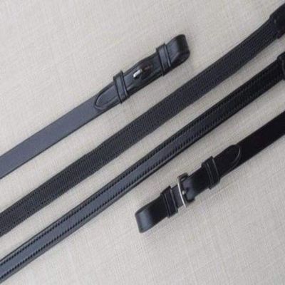 KL Select 1/2" Rubber Lined Curb REIN Black Buckle