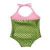 Oyolan Baby Girls One Piece Halter Mermaid Scales Printed Swimwear Swimsuit Green 3-4 view 4