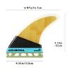AQUBONA Large (MF) Fin Sets Bamboo Fiberglass Performance Surfboard Fins - Single Tab or Twin Tab Surfboards-with Fin Bag Key Screw view 2