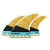 AQUBONA Large (MF) Fin Sets Bamboo Fiberglass Performance Surfboard Fins - Single Tab or Twin Tab Surfboards-with Fin Bag Key Screw view 3