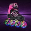 Zuwaos Boys Kids Adjustable Inline Skates, Girls Inline Skates for Kids, Beginner Roller Skates for Girls Men and Ladies Outdoor (3#Pink, Large - Youth (4Y-7Y US)) view 2