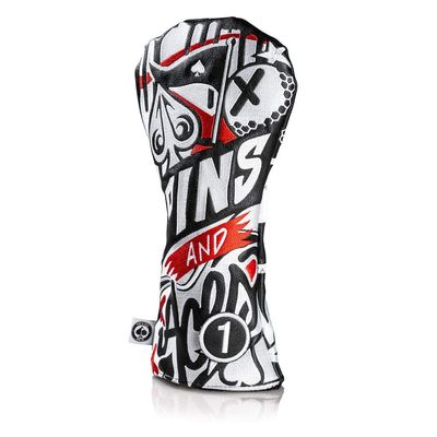 Pins & Aces Golf Co. LE Graffiti Head Cover - Premium, Hand-Made Leather Headcover - Urban Styled, Tour Quality Golf Club Cover - Style and Customize Your Golf Bag (Driver)