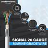 20 Gauge 8 Conductor Signal Wire - 18 ft Round Marine Grade Wire Tinned Copper Oxygen-Free Insulated - 20/8 AWG UL 1426 Standard PVC Shielded Cable for Boat, Automotive, Speakers, Camper & Trailers view 3