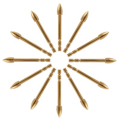 BICASTER 12pcs - X10 Arrow Broadheads 120gr Tungsten Steel Made for 3.2mm ID Shaft (Gold)