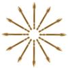 BICASTER 12pcs - X10 Arrow Broadheads 120gr Tungsten Steel Made for 3.2mm ID Shaft (Gold) view 1