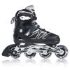 Zuwaos Boys Kids Adjustable Inline Skates, Girls Inline Skates for Kids, Beginner Roller Skates for Girls Men and Ladies Outdoor (1#Black, Large - Youth (4Y-7Y US)) view 1