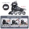 Zuwaos Boys Kids Adjustable Inline Skates, Girls Inline Skates for Kids, Beginner Roller Skates for Girls Men and Ladies Outdoor (1#Black, Large - Youth (4Y-7Y US)) view 3