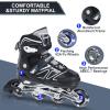 Zuwaos Boys Kids Adjustable Inline Skates, Girls Inline Skates for Kids, Beginner Roller Skates for Girls Men and Ladies Outdoor (1#Black, Large - Youth (4Y-7Y US)) view 4