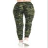 Leggings Depot Women's Relaxed fit Jogger Pants - Track Cuff Sweatpants with Pockets-N021ZIP, Camouflage Army-with Zipper, Small view 3