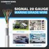 20 Gauge 8 Conductor Signal Wire - 30 ft Round Marine Grade Wire Tinned Copper Oxygen-Free Insulated - 20/8 AWG UL 1426 Standard PVC Shielded Cable for Boat, Automotive, Speakers, Camper & Trailers view 4
