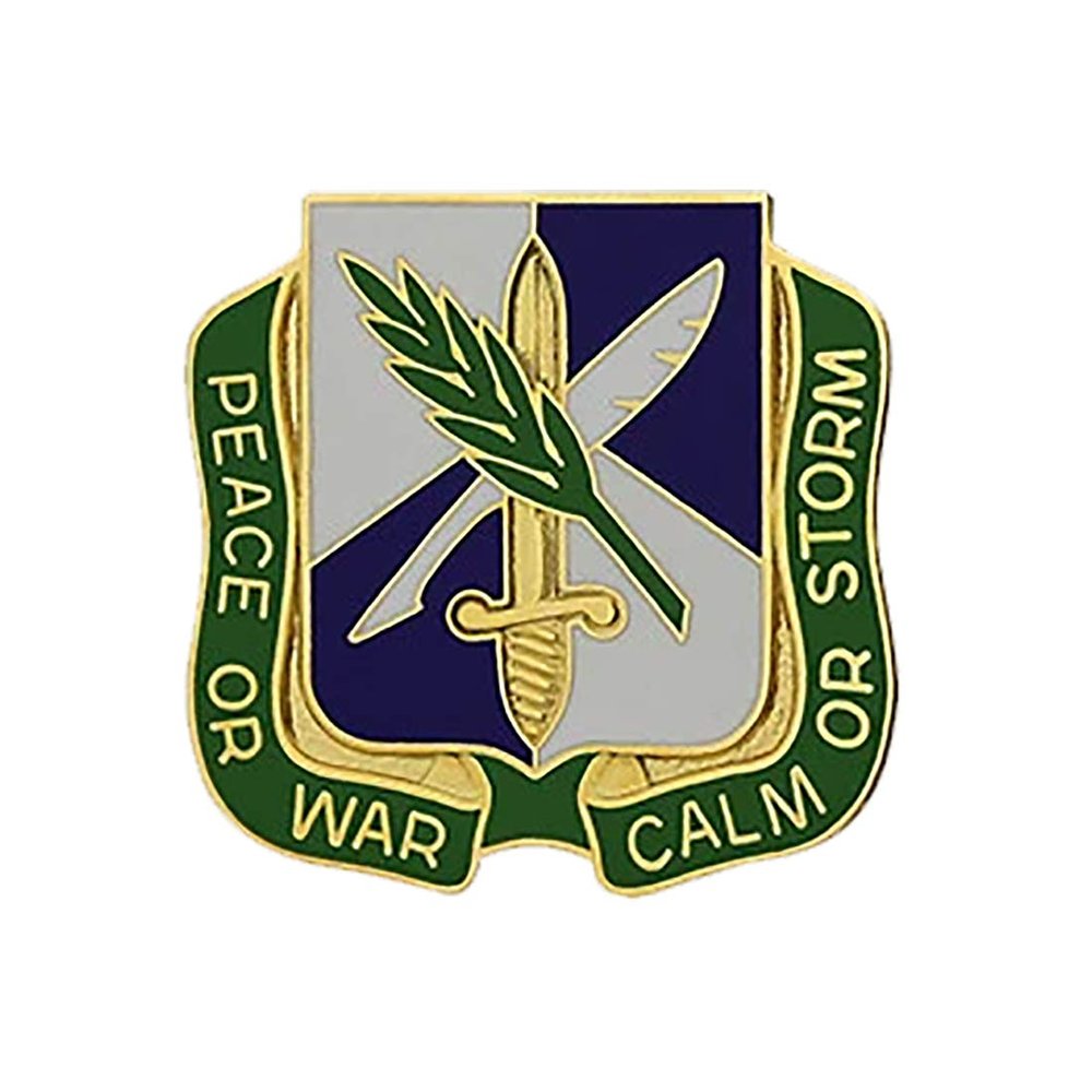 450th Civil Affairs Battalion Unit Crest (Peace or War Calm or Storm) - (Military Issued)-Veteran Owned Business
