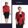 EURKEA Women's Scarf Pashmina Silky Soft Shawls Wraps Stole for Evening, Wedding and Gift, Wine Red Blend view 2