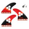 AQUBONA Large (AM2) Fin Sets Honeycomb Fiberglass Performance Surfboard Fins - Single Tab Surfboards-with Fin Bag Key Screw(red) view 1