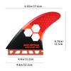AQUBONA Large (AM2) Fin Sets Honeycomb Fiberglass Performance Surfboard Fins - Single Tab Surfboards-with Fin Bag Key Screw(red) view 3