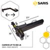 Swing Away Hitch Adapter by Saris | 2" Receiver, 250 lb Capacity | Easy Access & Foldable | Black Alloy Steel | Made in The USA view 4
