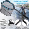 PLUSINNO Floating Fishing Net for Steelhead, Salmon, Fly, Kayak, Catfish, Bass, Trout Fishing, Rubber Coated Landing Net for Easy Catch & Release, Compact & Foldable for Easy Transportation & Storage view 2