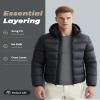 WEERTI Thermal Underwear for Men Long Johns with Fleece Lined Base Layer Men Cold Weather Top Bottom Grey view 4