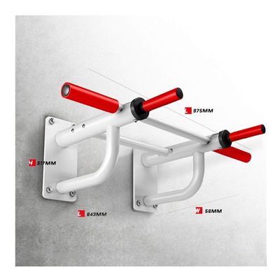 Pull up Bar Hua Heavy-Duty Wall-Mounted Horizontal Bar, Anti-Skid Sports Pull-up Bar, Home Gym Double Pole Sandbag Shelf, Safe Load 300kg (Color : White)