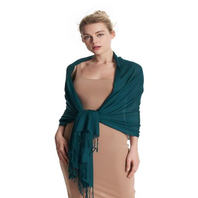 EURKEA Women's Scarf Pashmina Silky Soft Shawls Wraps Stole for Evening, Wedding and Gift, Moss Green