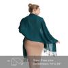EURKEA Women's Scarf Pashmina Silky Soft Shawls Wraps Stole for Evening, Wedding and Gift, Moss Green view 3