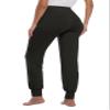 AMPOSH Women's Maternity Pants Stretchy Lounge Workout Sweatpants Casual Loose Comfy Pregnancy Joggers with Pockets(Black, XL) view 4
