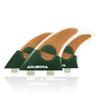AQUBONA Large (AM2) Fin Sets BIO-EPOXY+ECO Cork Fiberglass Performance Surfboard Fins - Single Tab or Twin Tab Surfboards (Cork-Dual) (Twin tab) view 1
