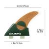 AQUBONA Large (AM2) Fin Sets BIO-EPOXY+ECO Cork Fiberglass Performance Surfboard Fins - Single Tab or Twin Tab Surfboards (Cork-Dual) (Twin tab) view 2