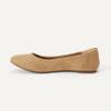 Amazon Essentials Women's Comfortable Round Toe Ballet Flats, Cushioned Memory Foam, Tan Microsuede, 7.5 Wide view 4