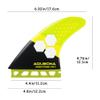 AQUBONA Dual Tab II G5 Tri Fin Set Surfboard Fins Fiberglass Fin for Surfing with Fin Bag Key Screw (Yellow, Single Tab) view 2